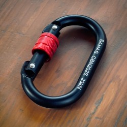 Sahas Steel Screw Lock Carabiner (Black)